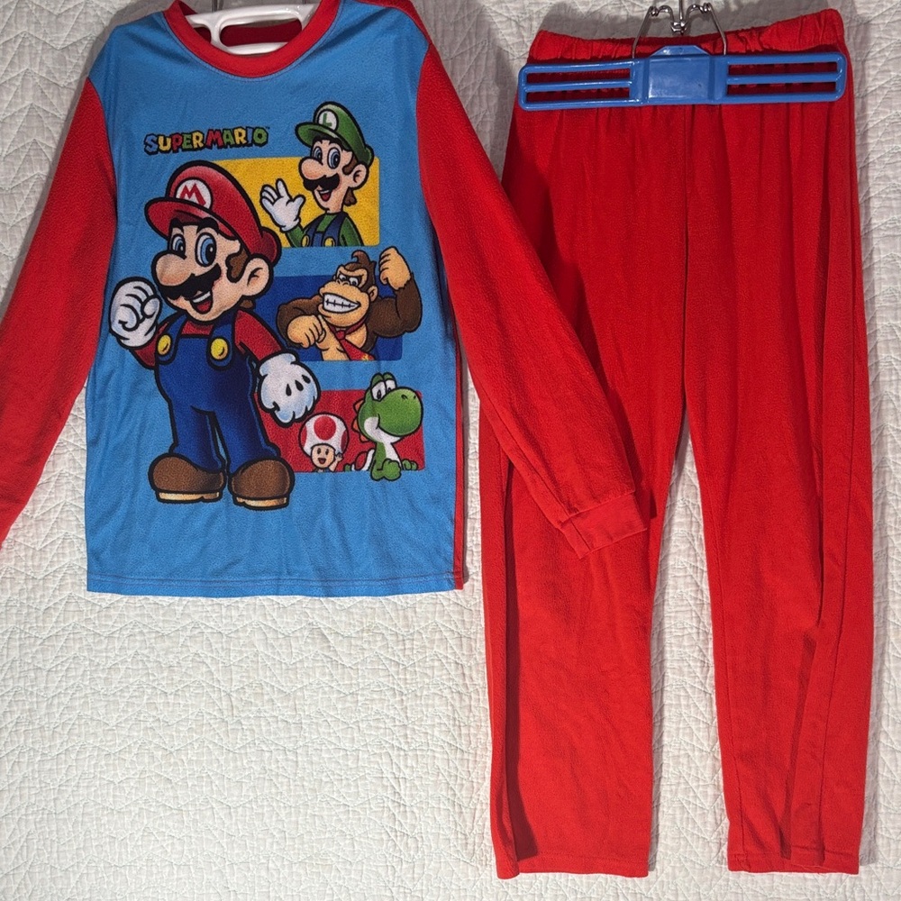 Nintendo Super Mario Kids Pajama Set - Blue and Red